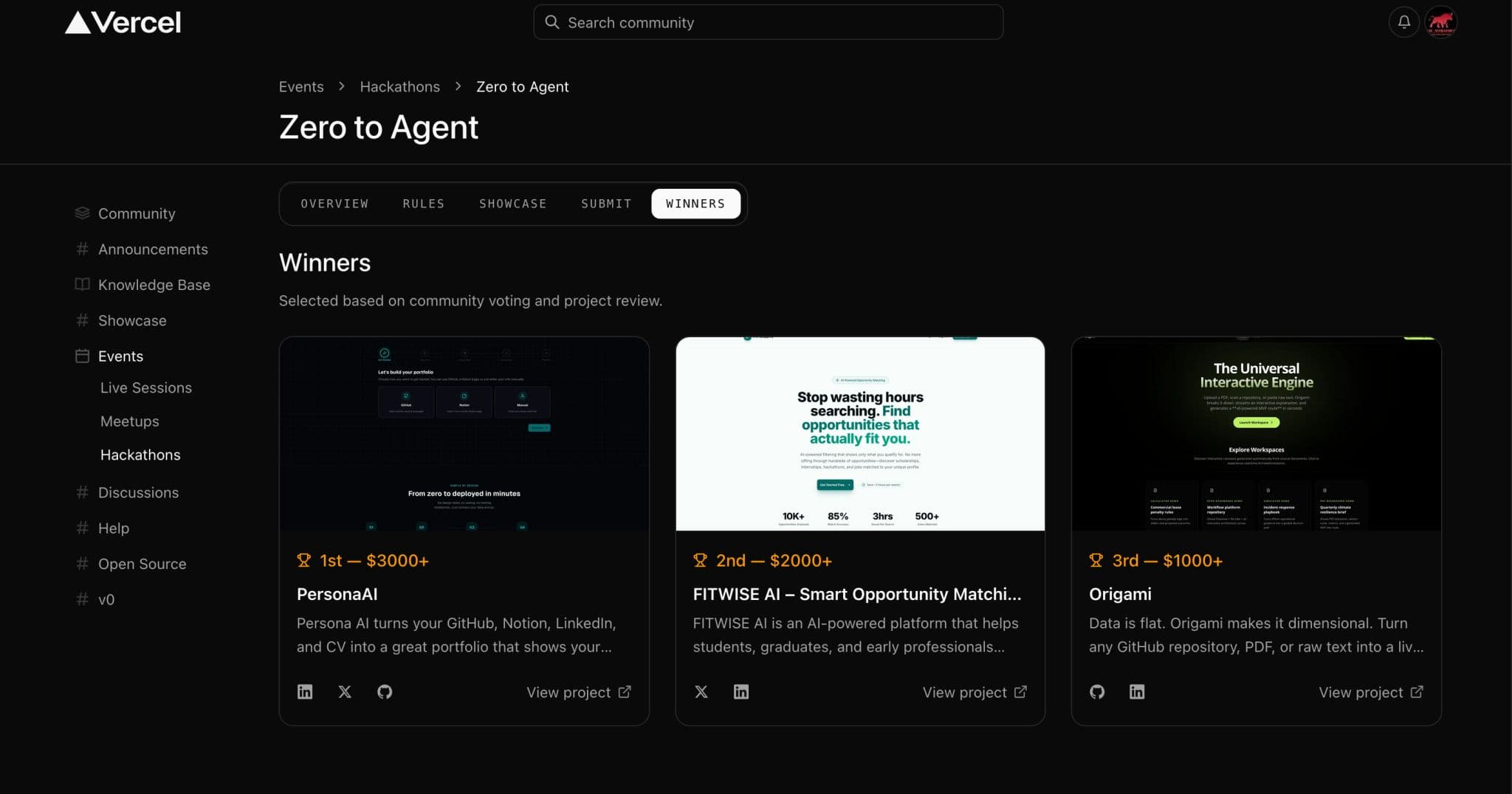 Zero to Agent — 3rd Place Globally